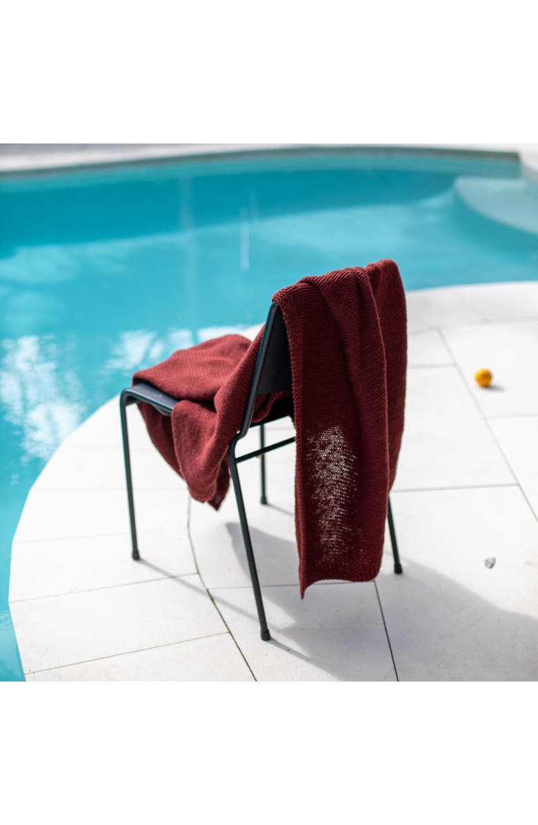 Pink Lemonade Zrestha Organic Cotton Throw Blanket, Alternate, color, Sagria