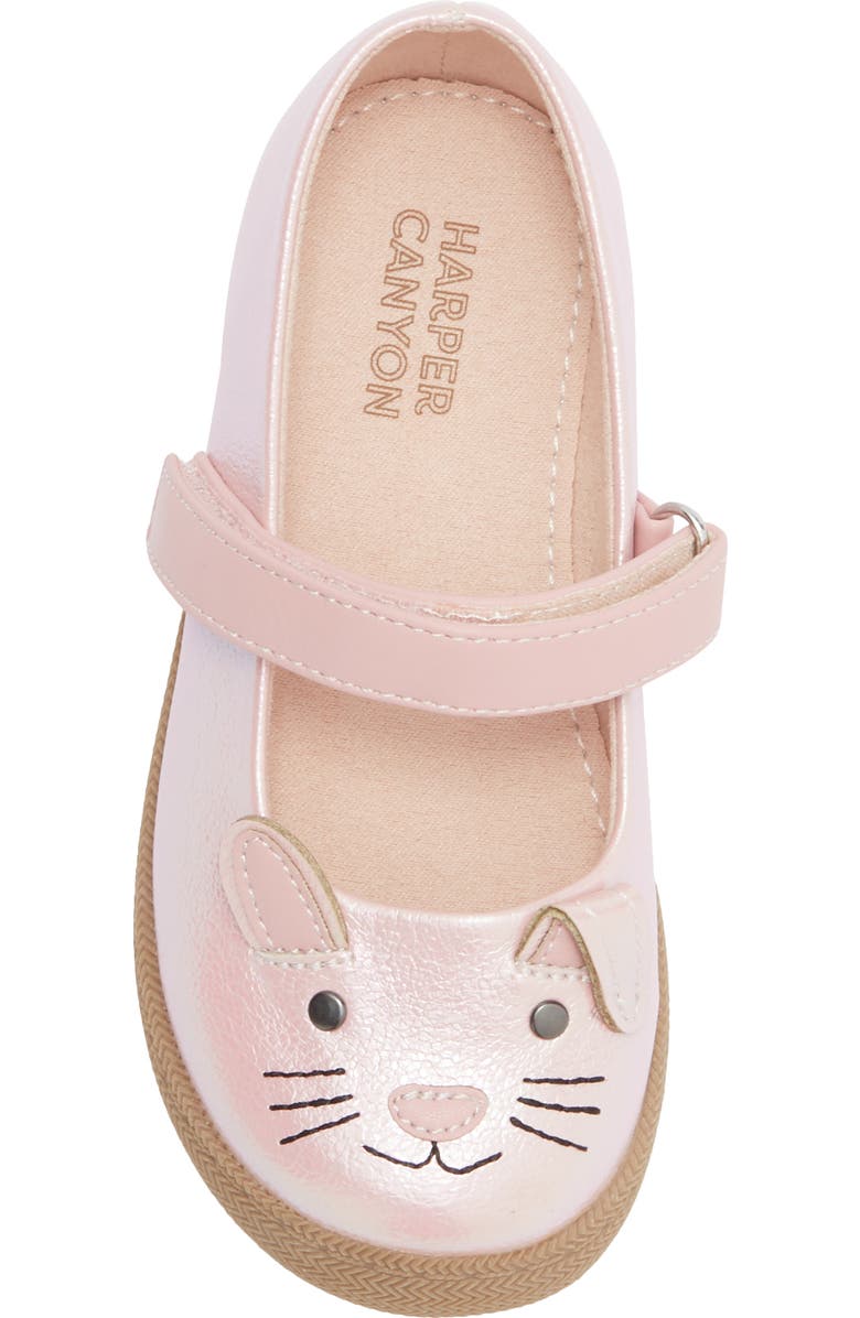 Harper Canyon Kids' Bunny Critter Mary Jane Flat, Alternate, color, Pink Metallic