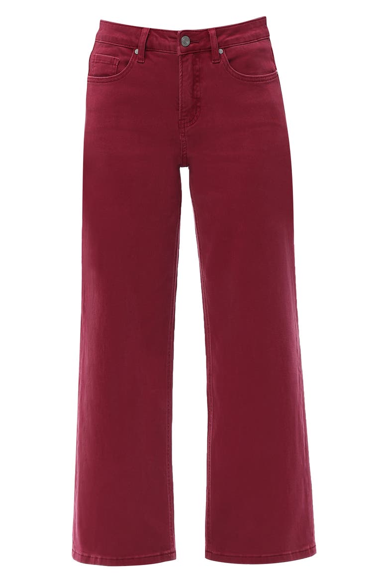 Bella Crop Straight Leg Jeans, Alternate, color, WINE