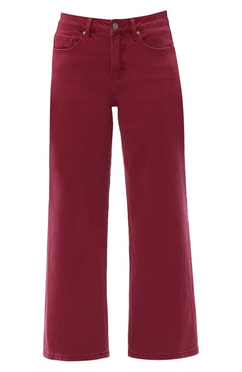 Bayeas Bella Crop Straight Leg Jeans In Burgundy