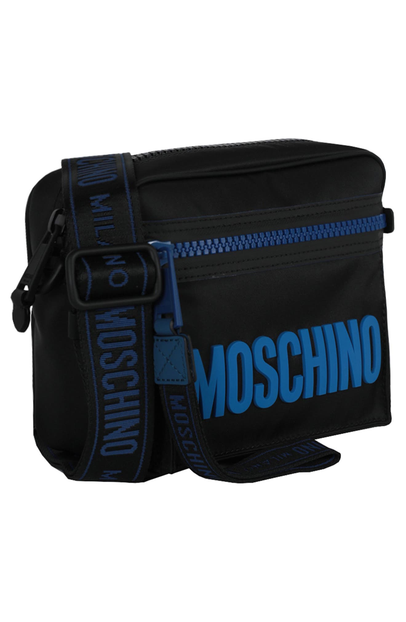 Moschino 3D Logo Crossbody Bag, Alternate, color, 