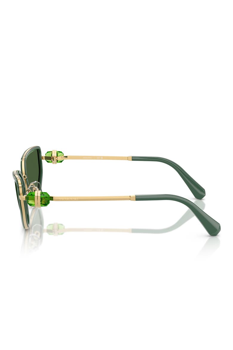 56mm Irregular Sunglasses, Alternate, color, GOLD GREEN