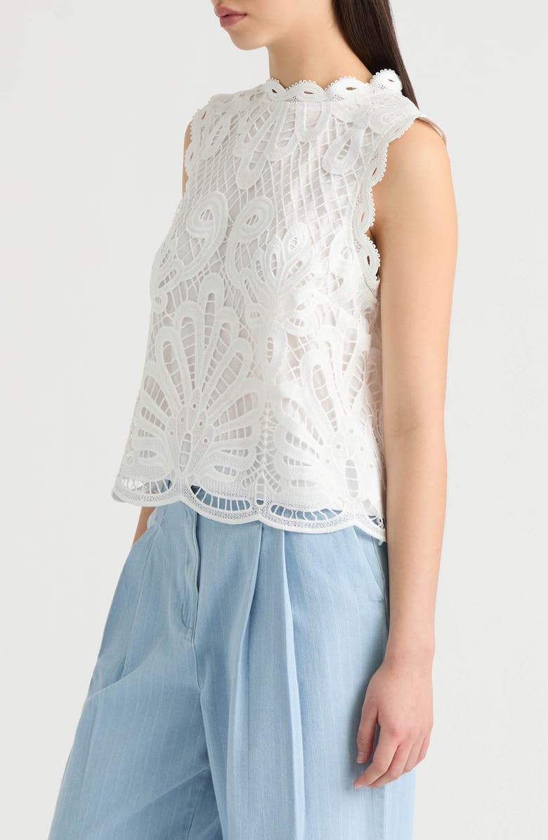 NVLT Sleeveless Lace Top, Alternate, color, White