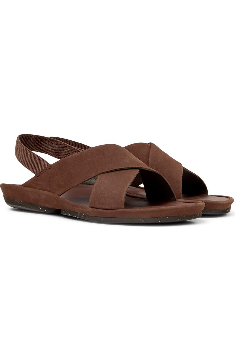 Camper Right Isla Slingback Sandal, Main, color, Medium Brown