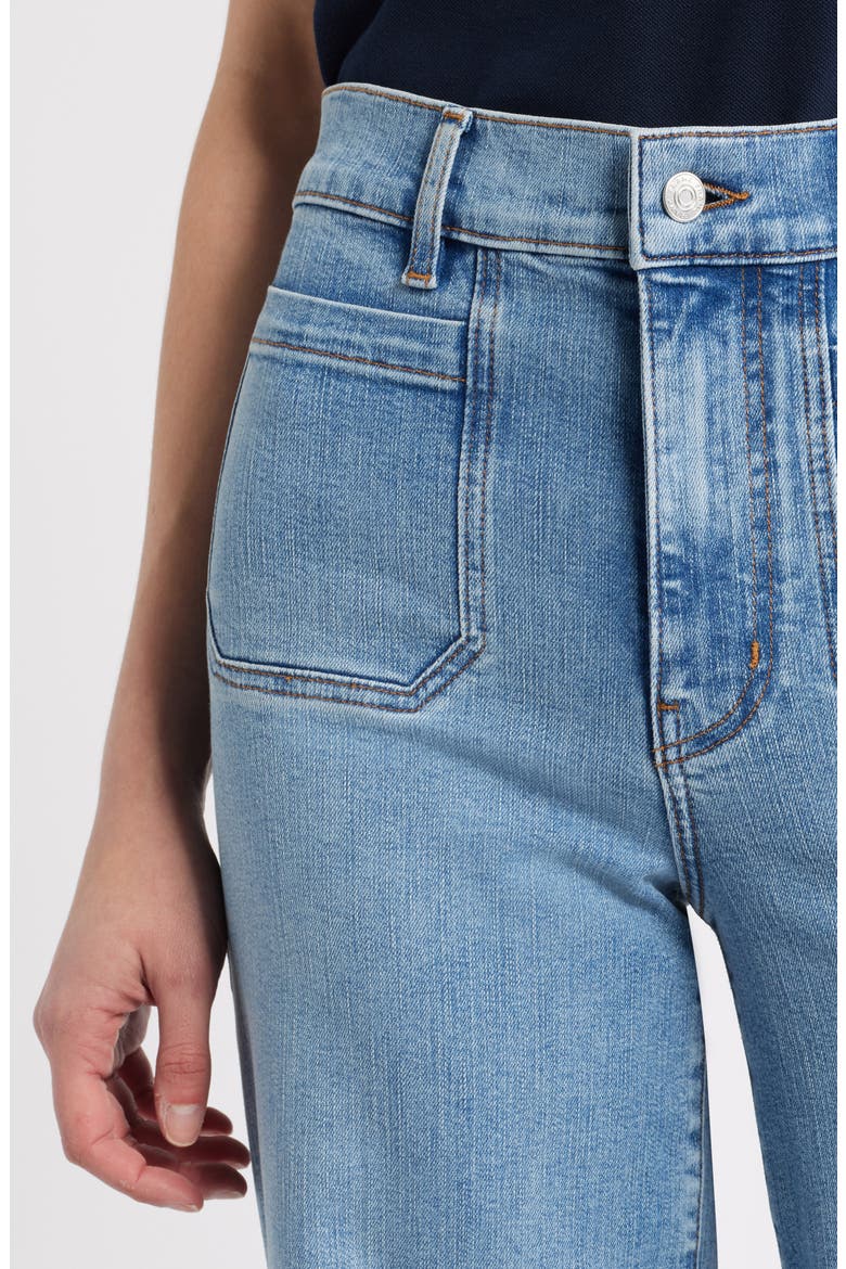 Le Slim Palazzo Patch Pocket High Waist Wide Leg Jeans, Alternate, color, DIVERGE