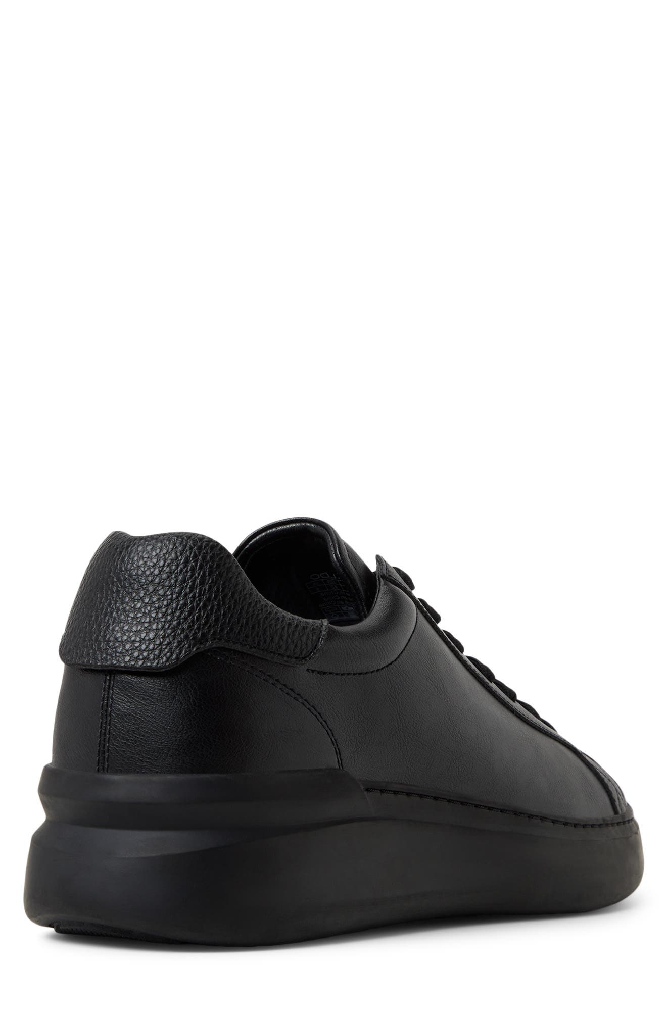 Toddy Faux Leather Sneaker, Alternate, color, BLACK/ BLACK