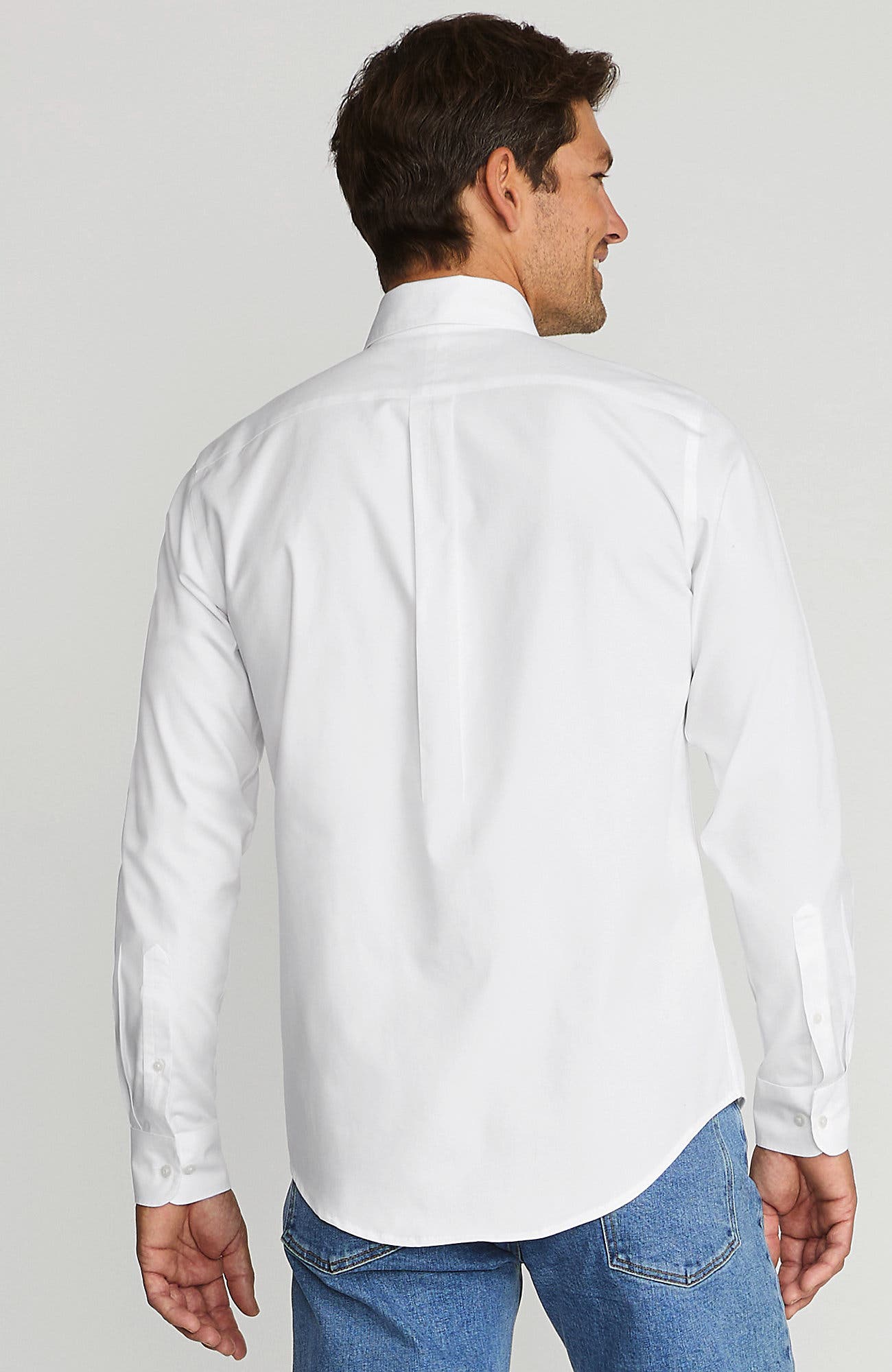 School Uniform  Tailored Fit No Iron Solid Supima Cotton Pinpoint Buttondown Collar Dress Shirt - image 2
