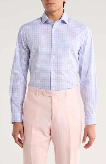 Michael Kors Plaid Slim Fit Quick Wicking Stretch Dress Shirt