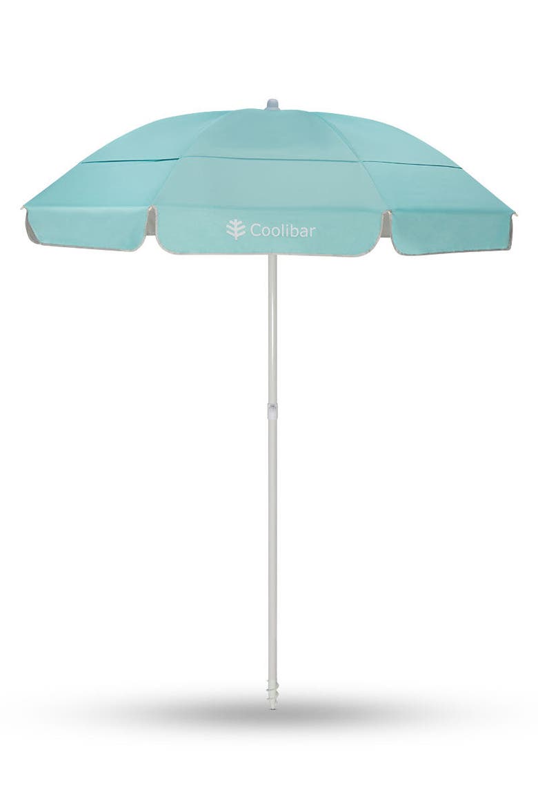 Intego Beach Umbrella, UPF 50+ Sun Protection, Alternate, color, Coolibar Blue