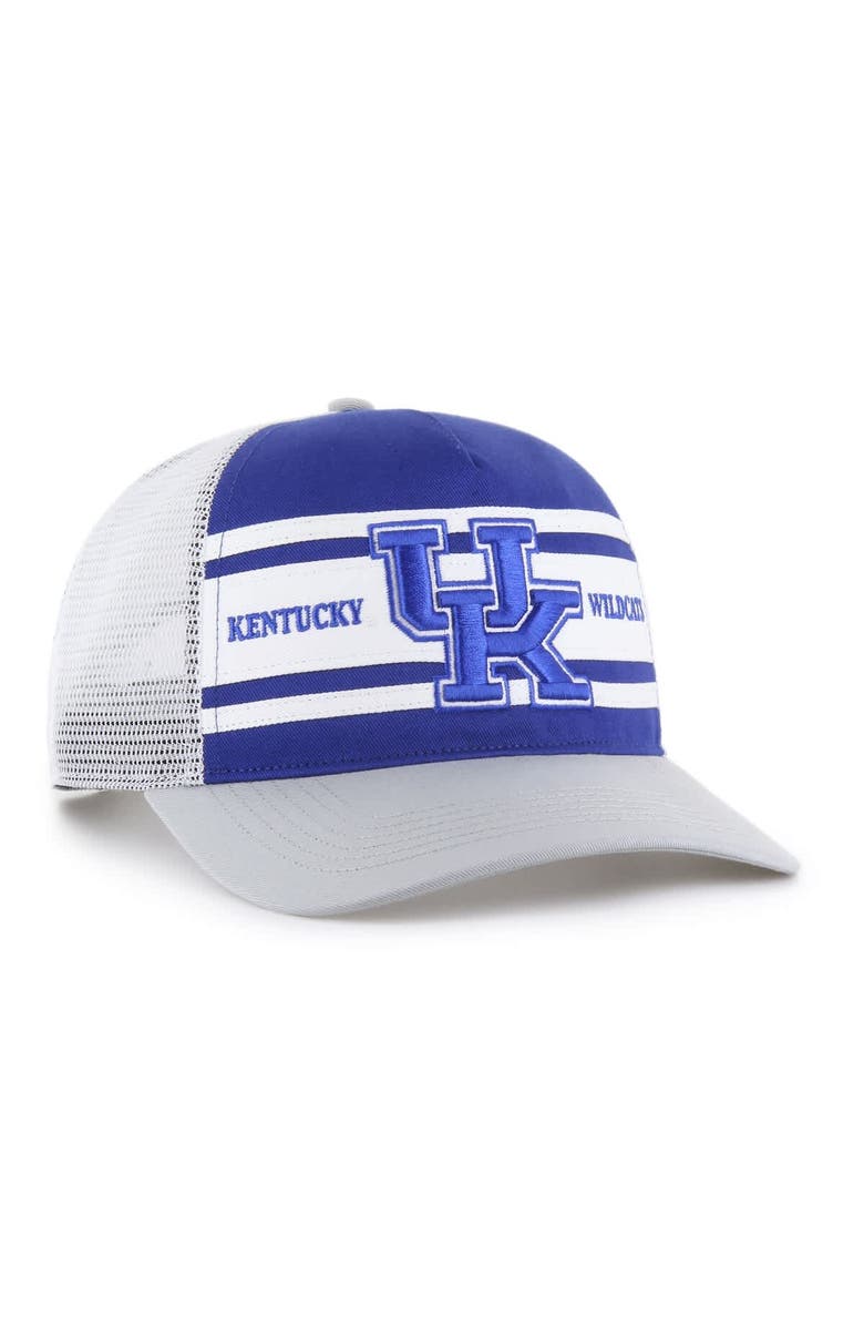 '47 Youth '47 Royal/Gray Kentucky Wildcats Super Stripe Hitch Adjustable Trucker Hat, Alternate, color, Royal