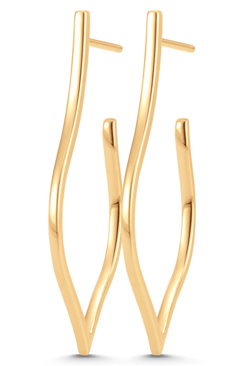Veena Taj Hoop Earrings, Main, color, YELLOW GOLD