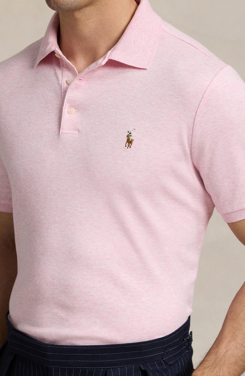 Polo Ralph Lauren Classic Fit Solid Pink Cotton Jersey Polo, Alternate, color, 