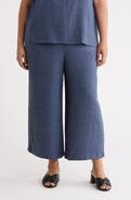 MAX STUDIO Textured Wide Leg Crop Pants