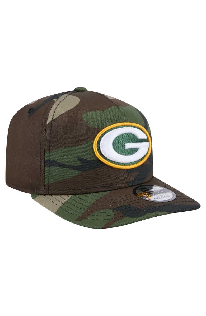 New Era Men's New Era Camo Green Bay Packers Woodsy 9FIFTY Snapback Hat, Alternate, color, Camo