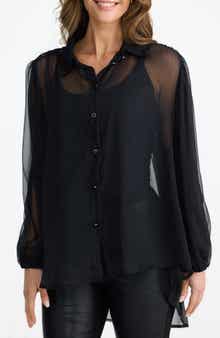 Brave+True Eden Lattice Back Chiffon Shirt