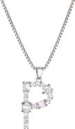 Adornia Mixed Crystal Initial Pendant Necklace