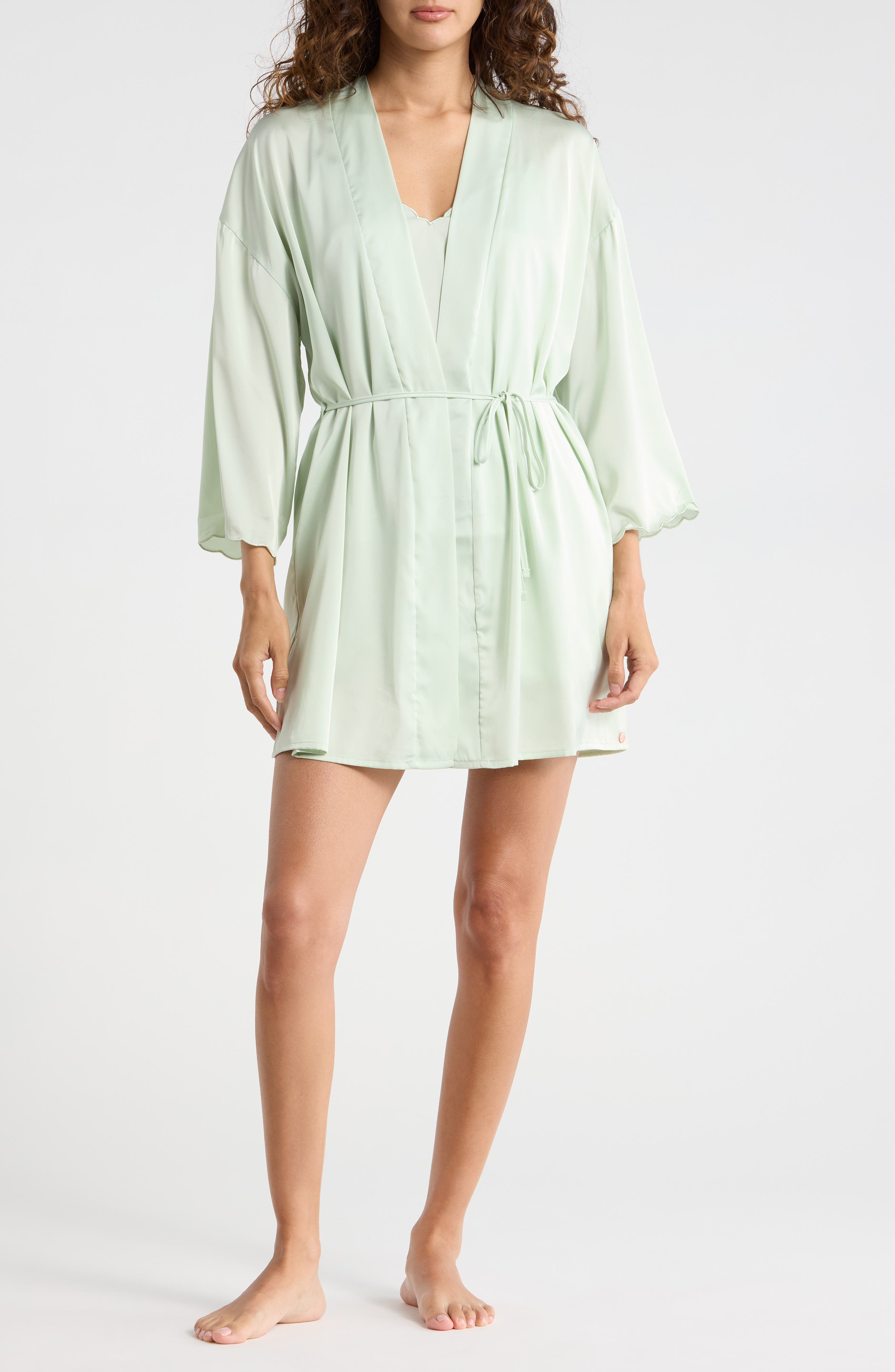 Danskin Scallop Satin Pajamas