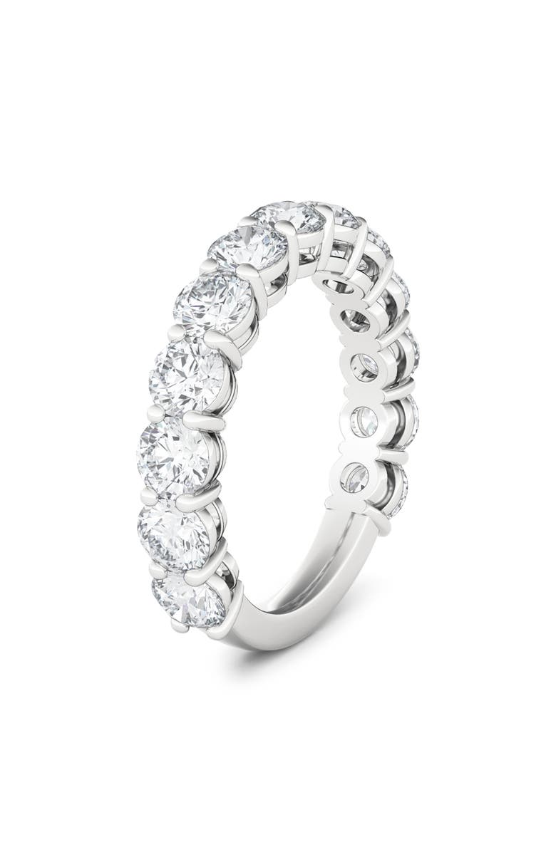 HauteCarat Lab Created Diamond Eternity Ring, Main, color, White Gold