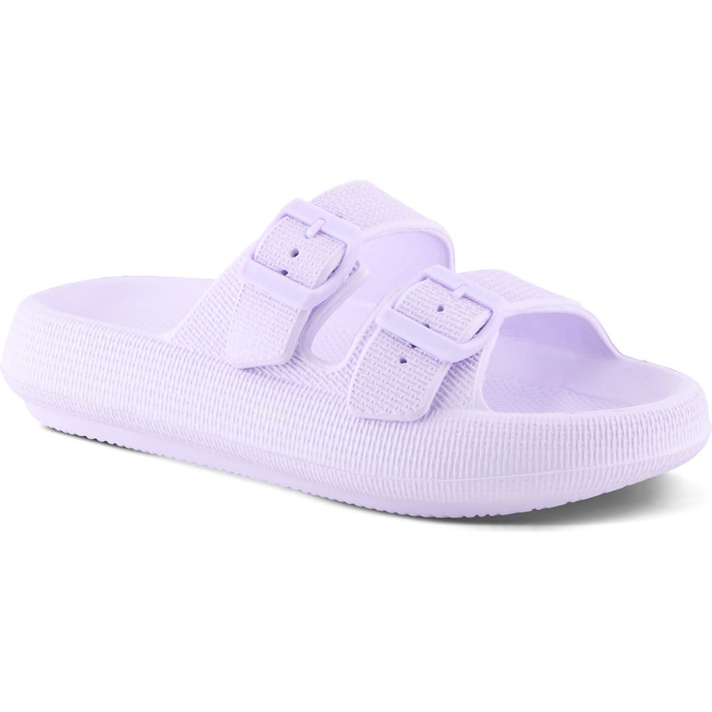Flexus By Spring Step Bubbles Waterproof Slide Sandal In Lilac