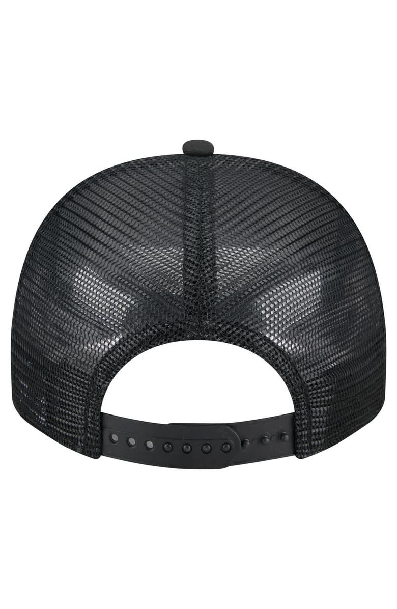 New Era Men's New Era Black Pittsburgh Steelers Vintage Team Rope A-Frame Trucker 9FIFTY Snapback Hat, Alternate, color, 