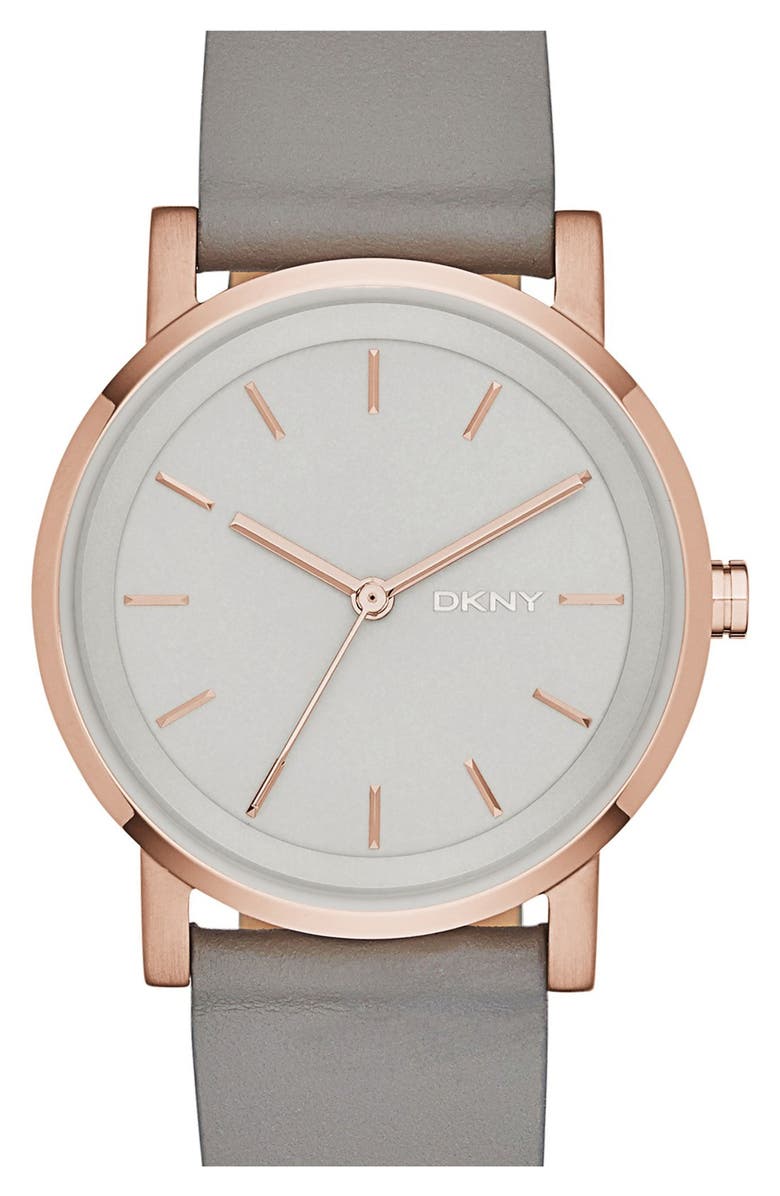 DKNY 'Soho' Round Watch, 34mm, Main, color,