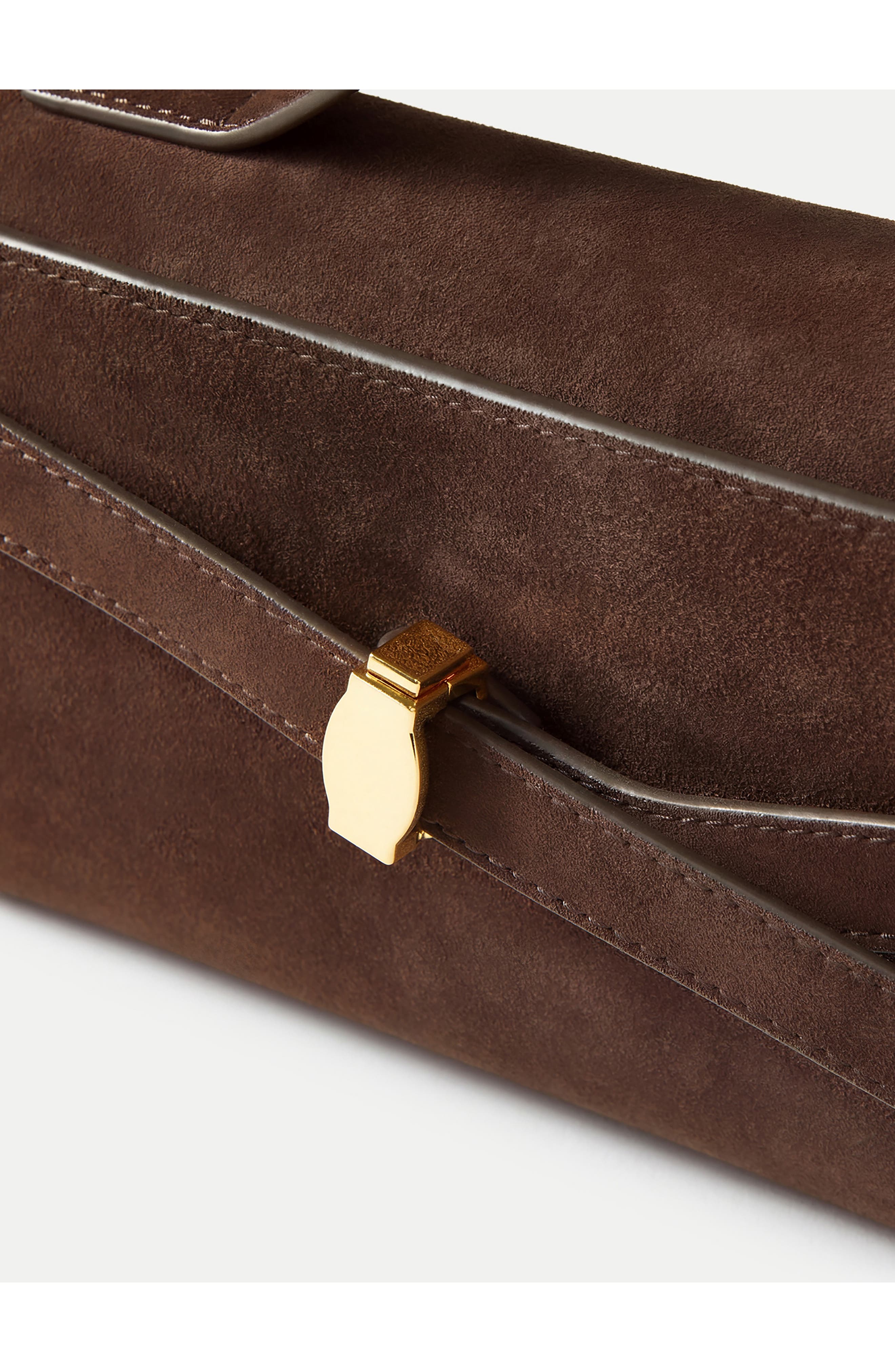 Dash Suede Clutch, Alternate, color, ESPRESSO