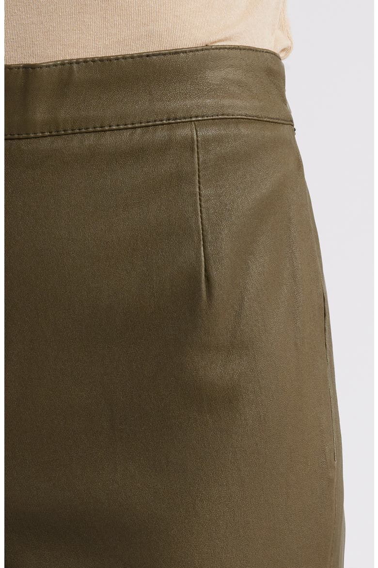 Crop Wide Leg Leather Pants, Alternate, color, RICH MILITARY