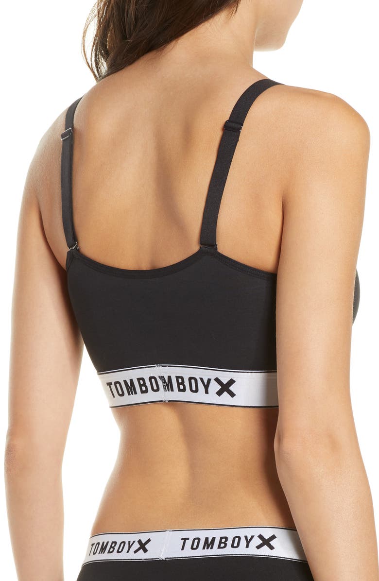 TomboyX Ruched Bralette, Alternate, color,