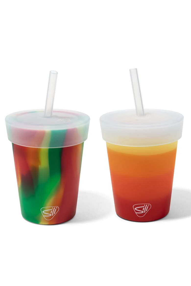 Kids Straw Tumblers 8oz 2 Pack, Main, color, Multicolored
