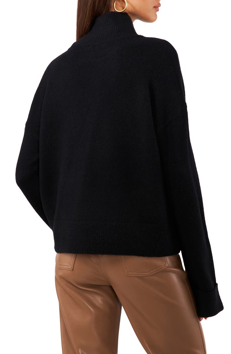 1.STATE Turtleneck Sweater, Alternate, color, Rich Black