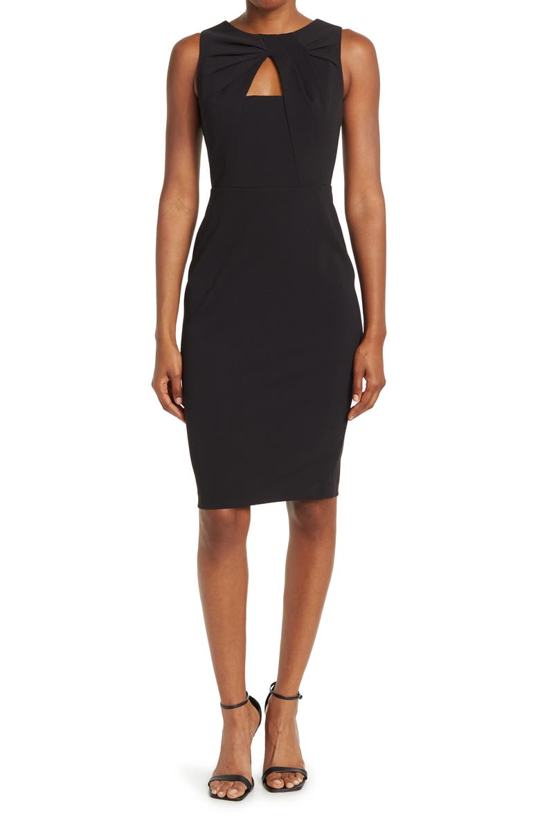 Calvin Klein Knot Cutout Sheath Dress, Main, color,