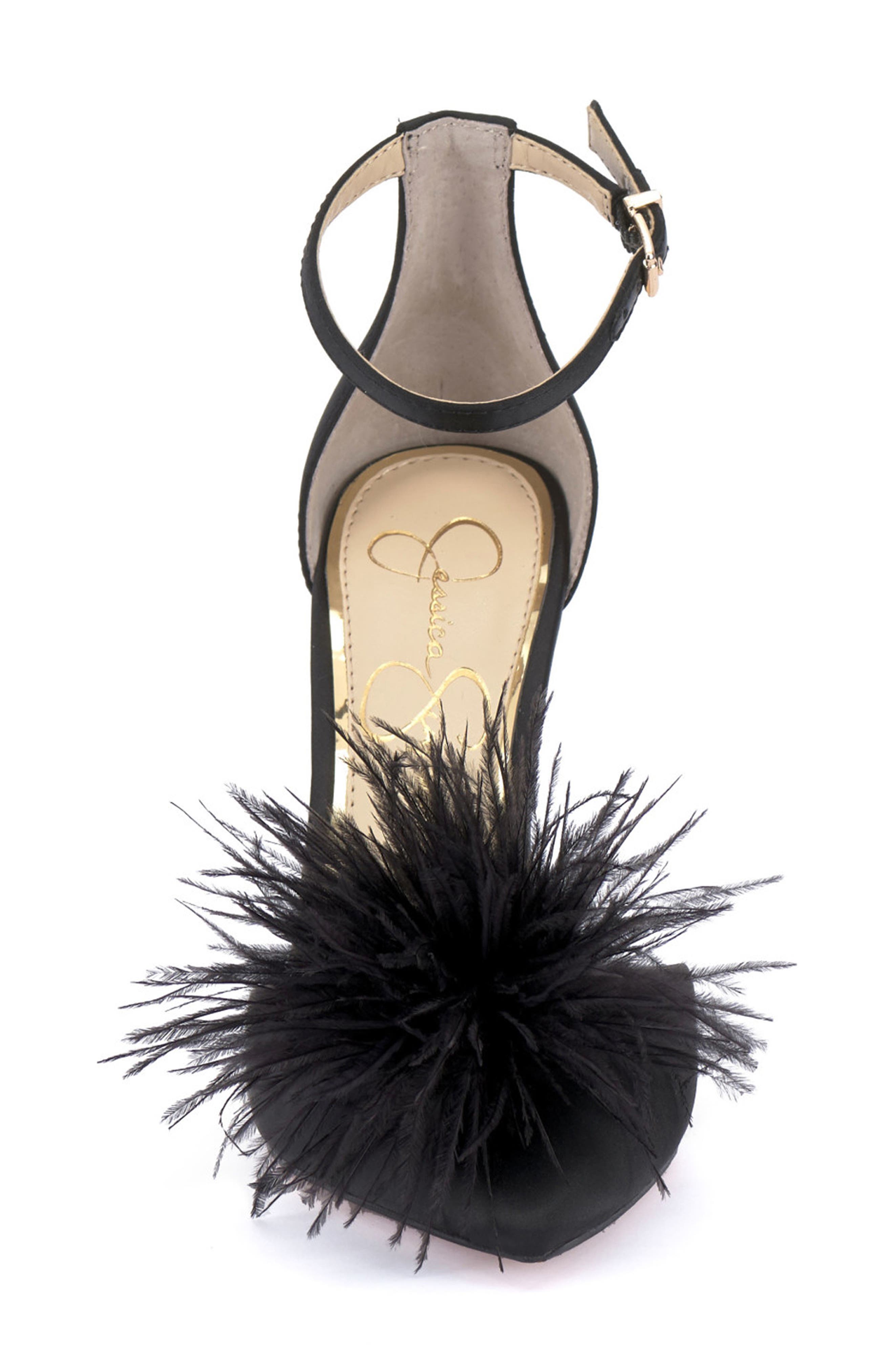 Jessica Simpson Wolistie Pompom Stiletto Sandal, Alternate, color, 