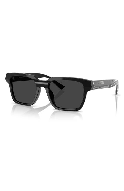 Scuderia Ferrari 55mm Polarized Square Sunglasses In Black