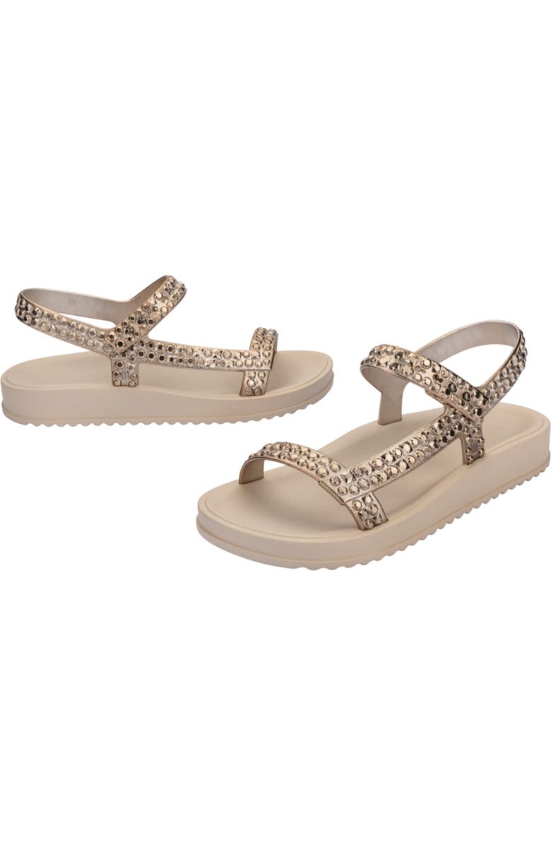 Melissa Lust Sandal, Alternate, color, Beige/ Gold