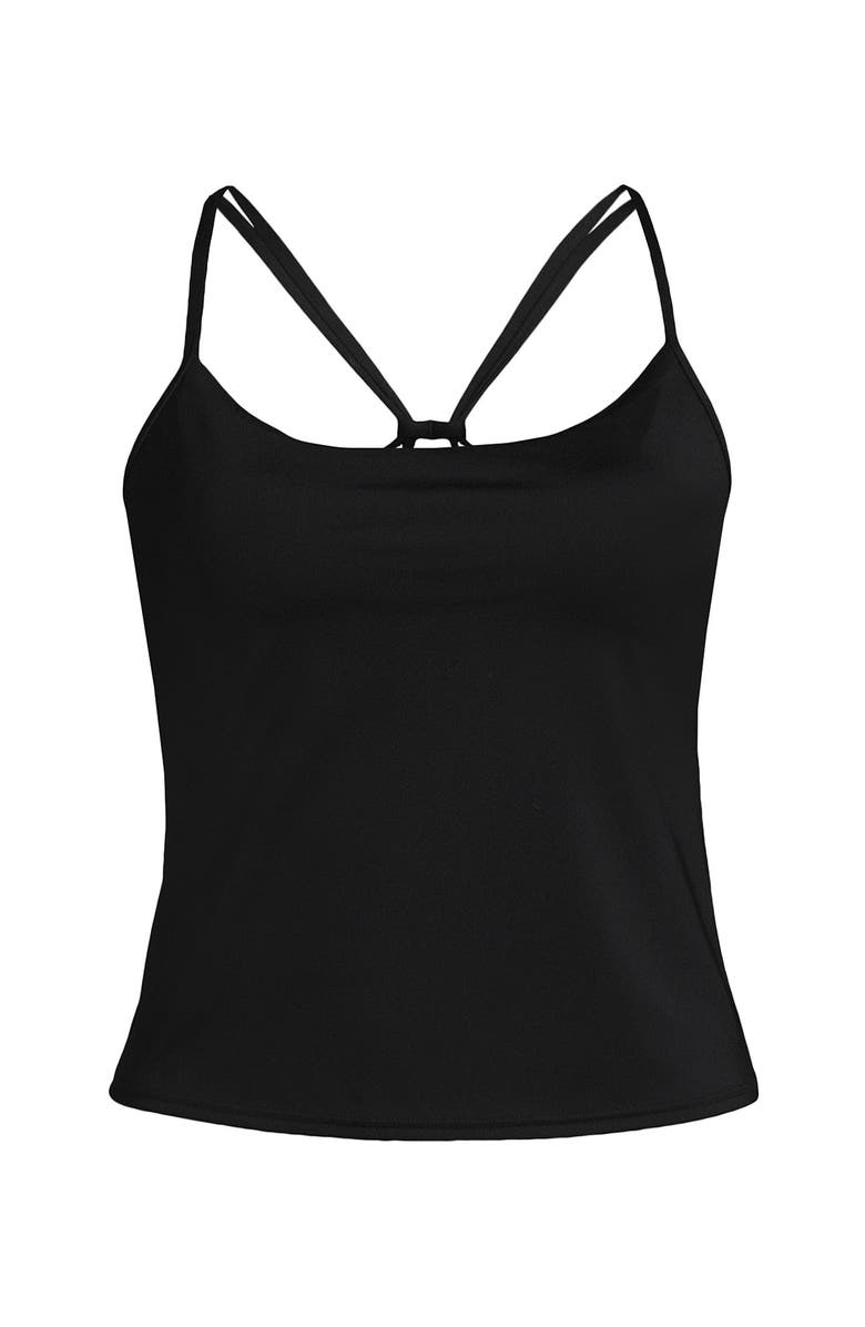 Lands' End D-Cup Tugless QuickDry Adjustable Strappy Back Tankini Top, Alternate, color,