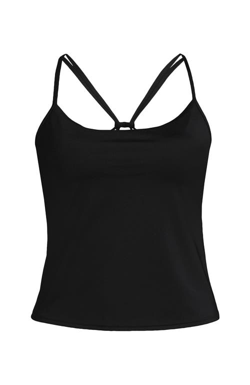 LANDS' END LANDS' END TUGLESS QUICKDRY ADJUSTABLE STRAPPY BACK TANKINI TOP 