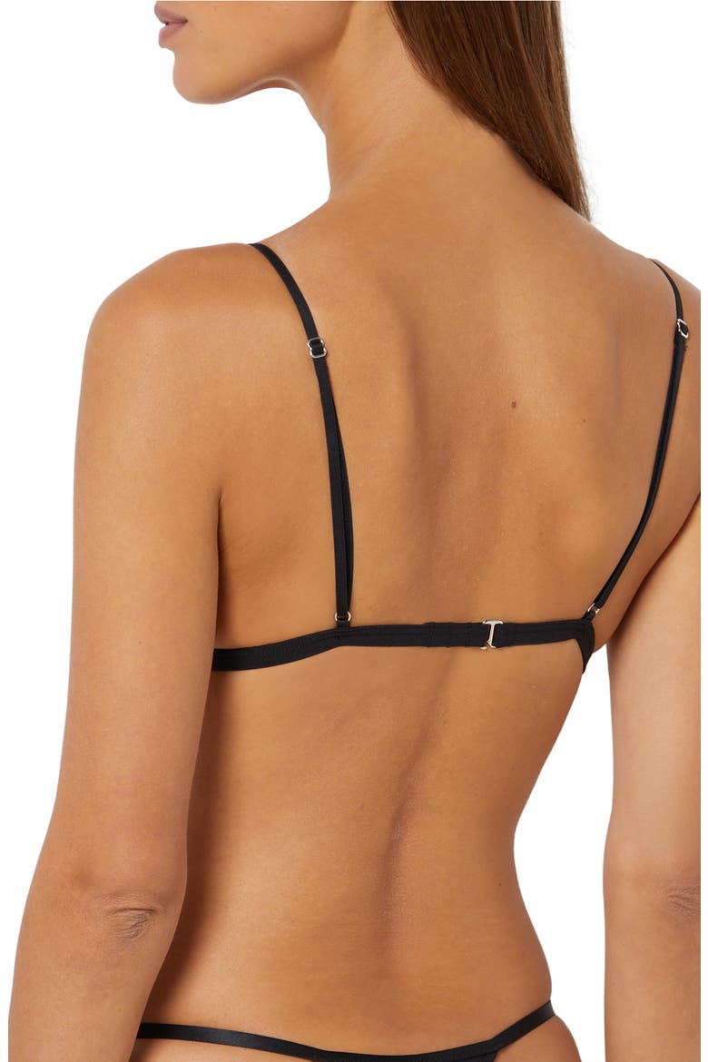 Divine Rhinestone Unlined Bralette, Alternate, color, BLACK