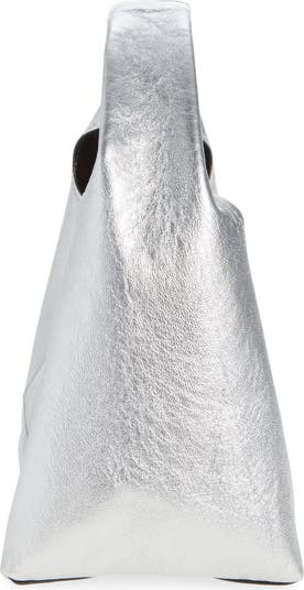 MARC JACOBS THE SACK BAG シルバー Marc Jacobs - The Mini Sack Bag Leather Silver - The Corner