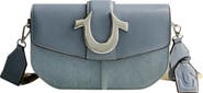 True Religion Denim Saddle Bag with Oversized Horseshoe Logo