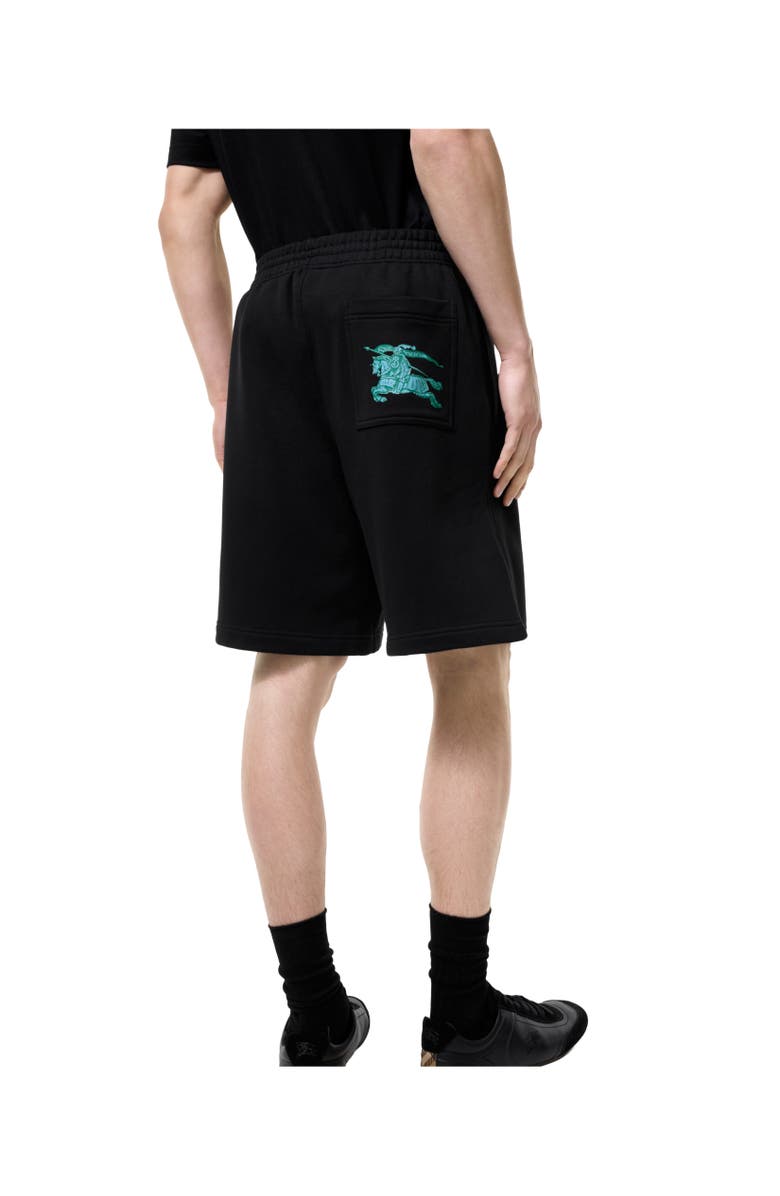 Burberry Logo Cotton Shorts, Alternate, color, Black