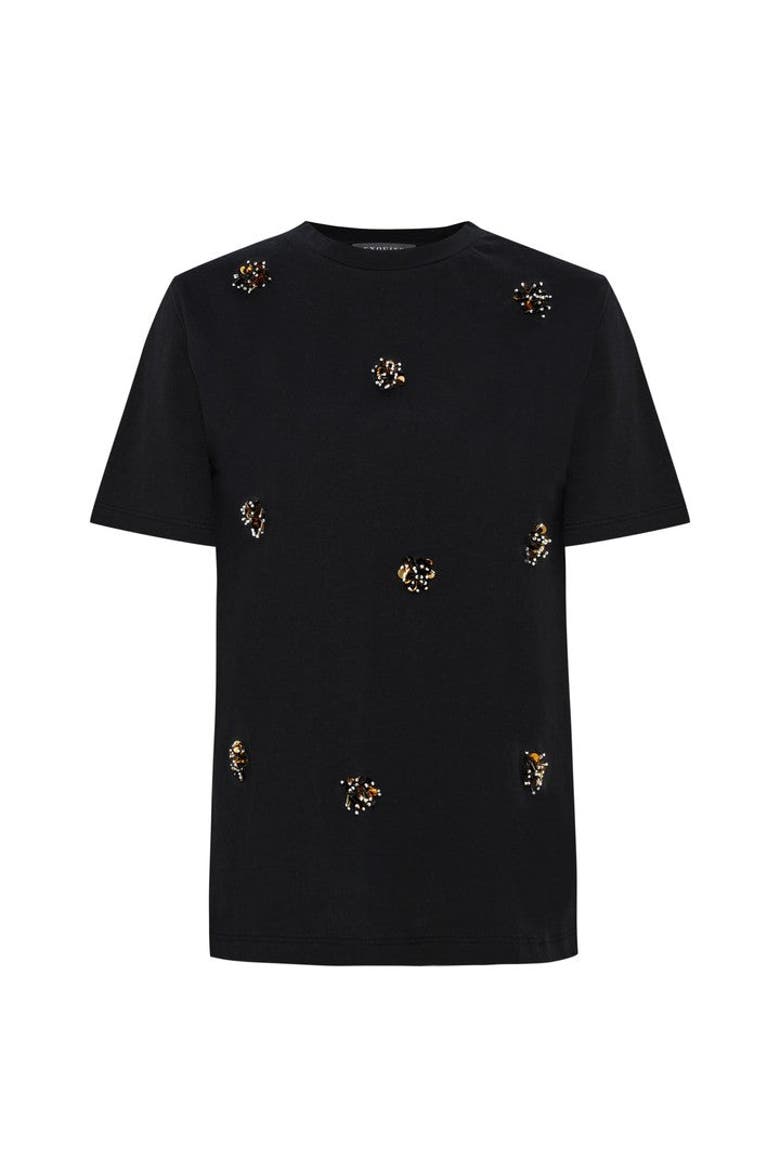 Bexley Jewel Neck T Shirt, Alternate, color, BLACK