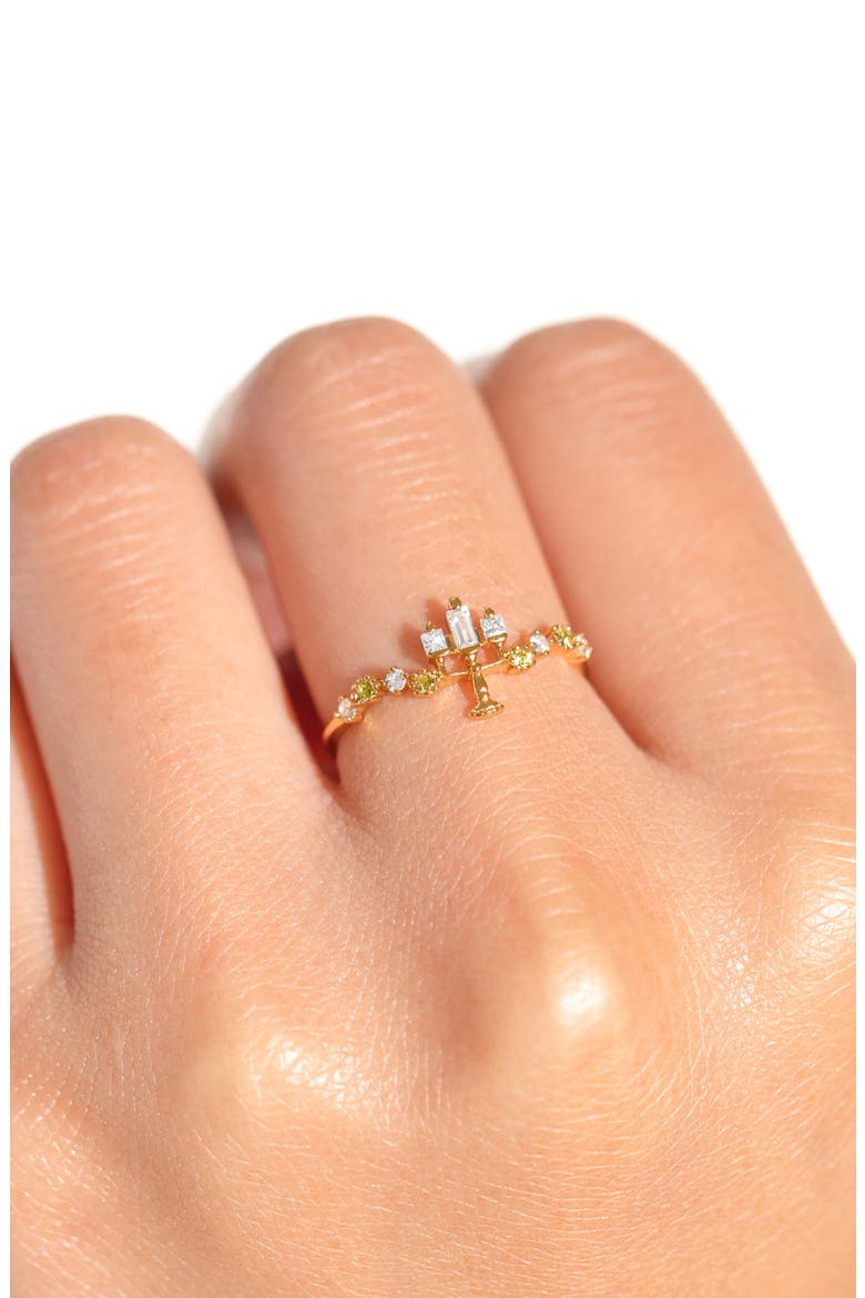 x Disney Beauty & The Beast Lumière Ring, Alternate, color, GOLD