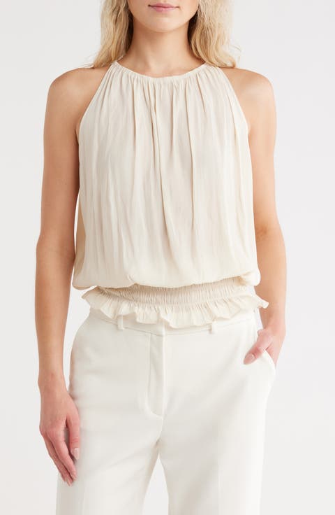Lauren Smock Waist Sleeveless Top