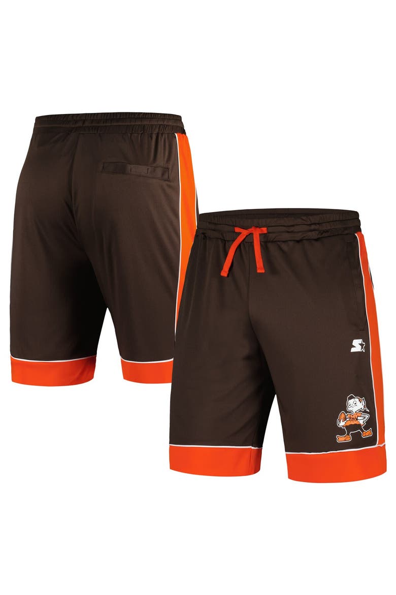 Men's Starter Brown/Orange Cleveland Browns Vintage Fan Favorite Shorts, Alternate, color, Brown