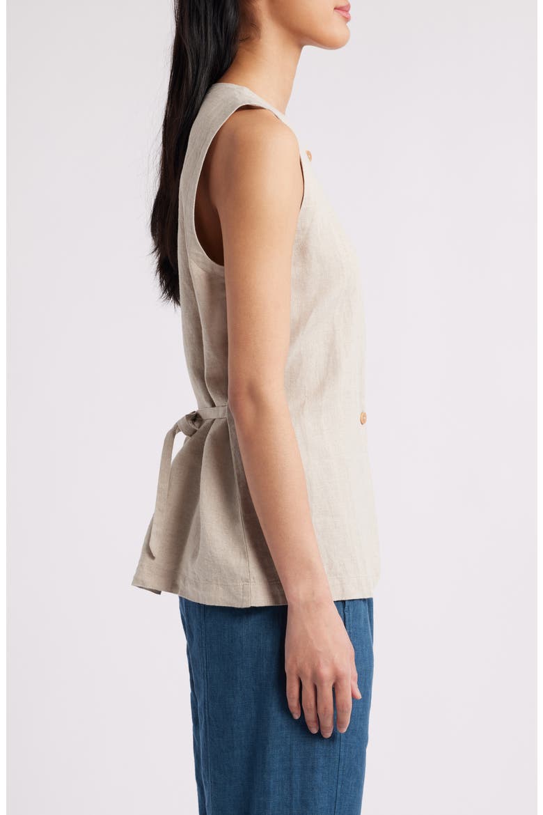 Organic Linen Long Vest, Alternate, color, UNDYED NATURAL