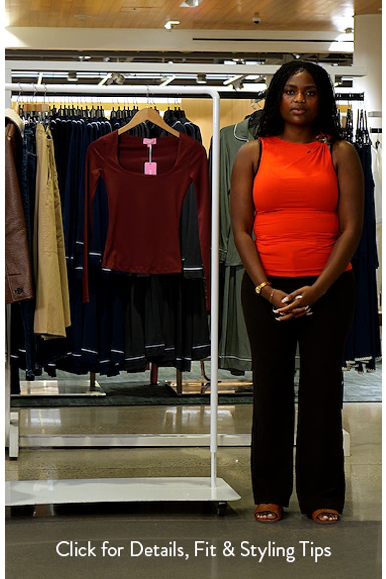 Hayden Square Neck Long Sleeve Crop Top video