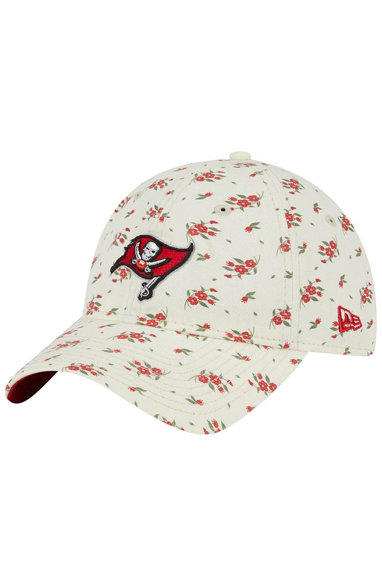New Era Men's New Era  Cream Tampa Bay Buccaneers Bloom 9TWENTY Adjustable Hat, Main, color, 
