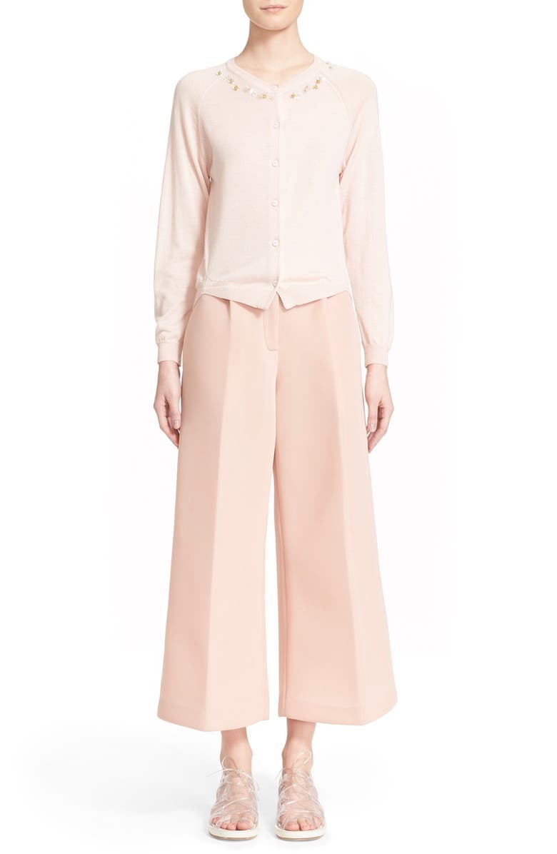 Simone Rocha Wool, Silk & Cashmere Cardigan, Alternate, color, 
