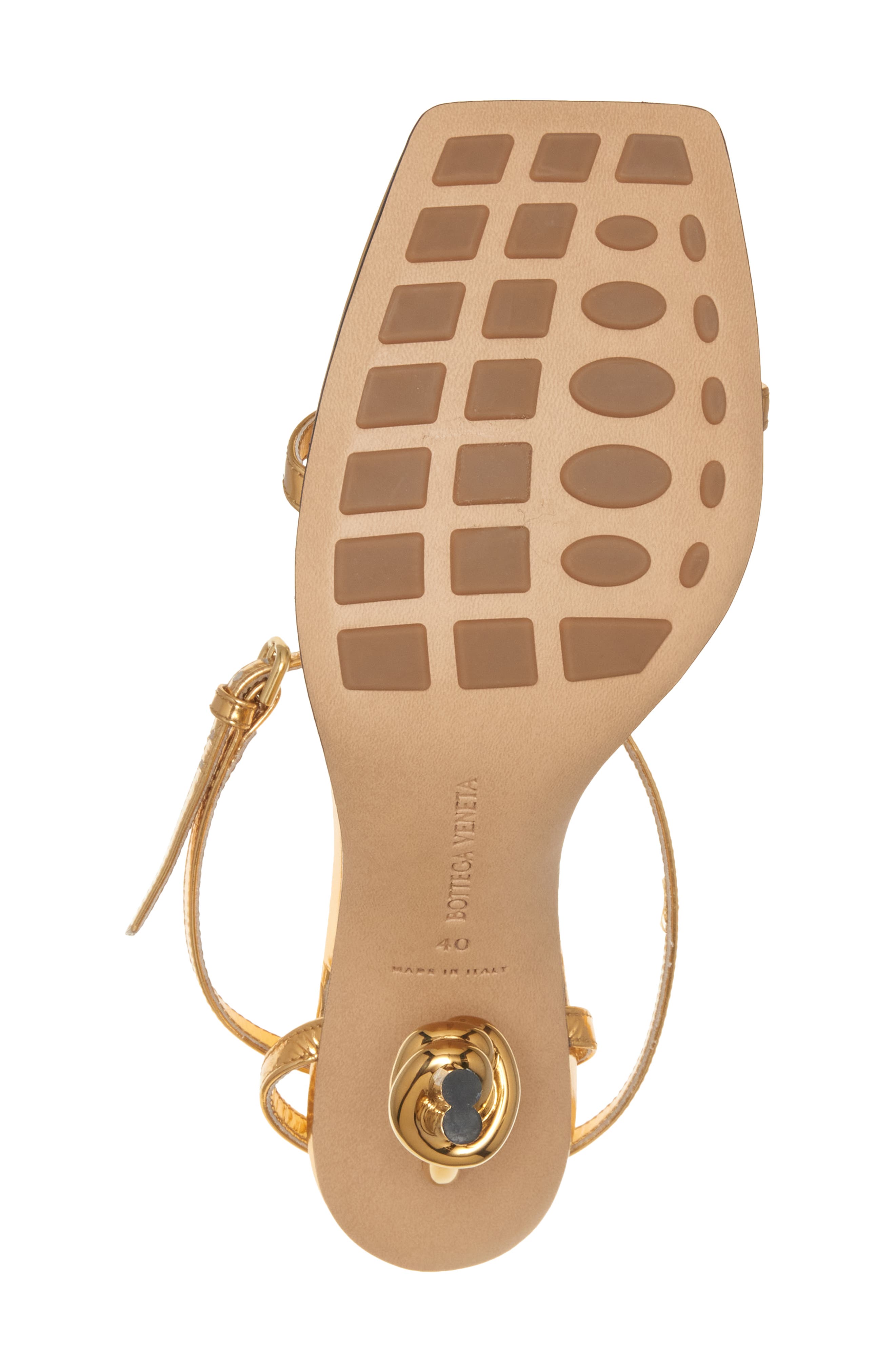 Bottega Veneta Knot Sandal, Alternate, color, Gold