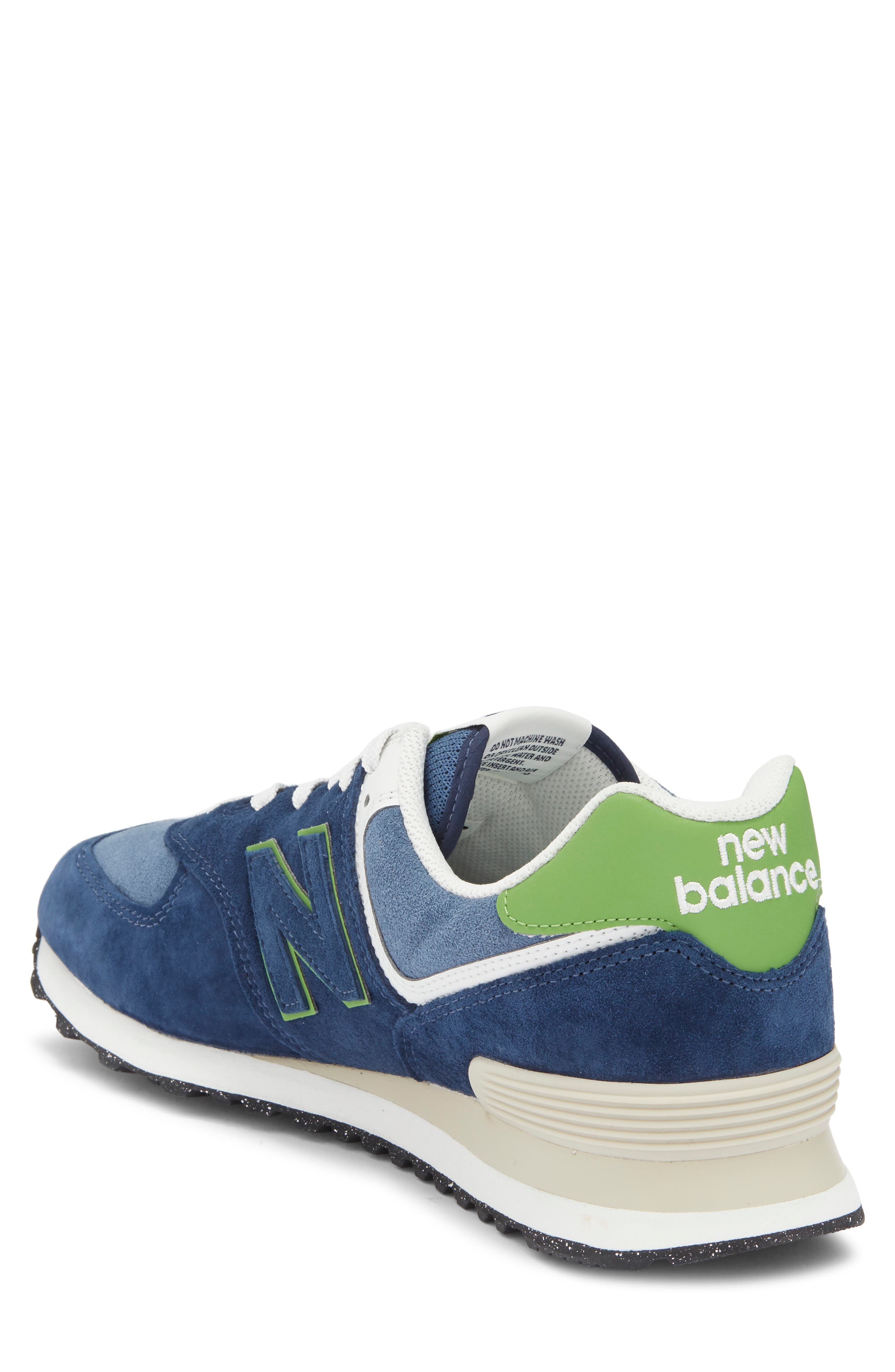 New Balance 574 Sneaker, Alternate, color, Nb Navy/ Alpine Green